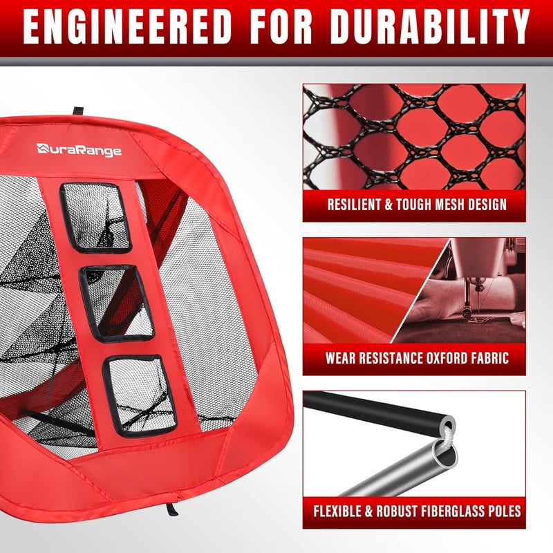 DURARANGE Pop-Up Golf Chipping Net - Ultimate Target Training Chip Aids for Precision & Distance, Outdoor | Indoor Practice, Golfer Gift - Image 3