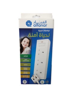 alfanar Electrical connection of 3 sockets white 3 meters  - Image 1
