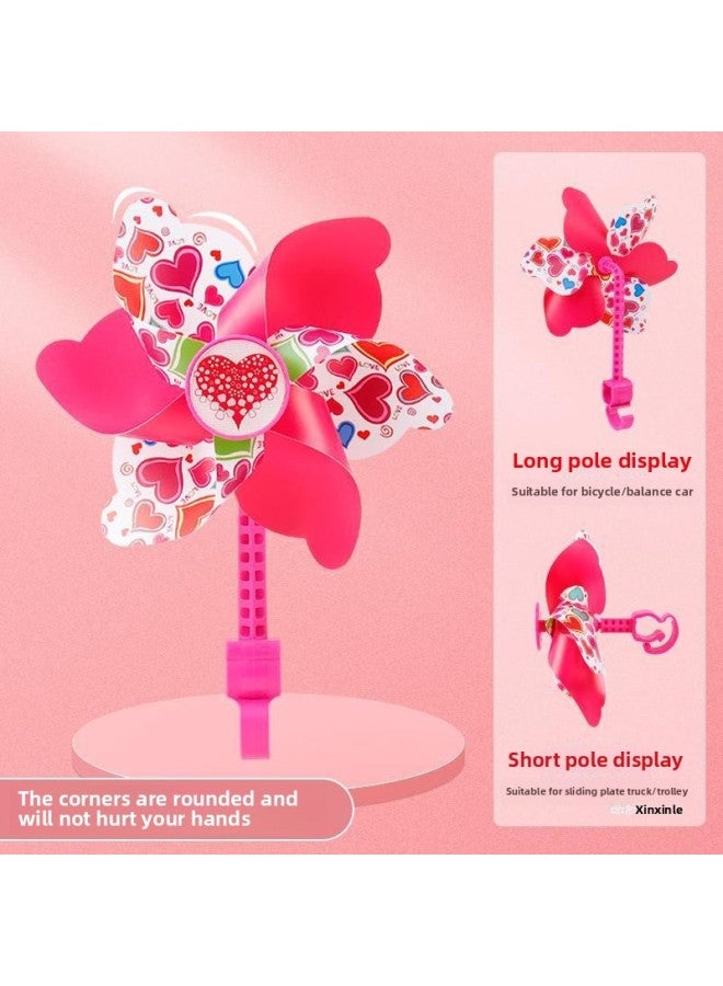 Colorful Rotating Windmill Toy Children's Stroller Scooter Decoration Outdoor Pendant Baby Car Hanging Bicycle Baby-Color:Unicorn Windmill [leg Pole + Short Pole] - Image 4