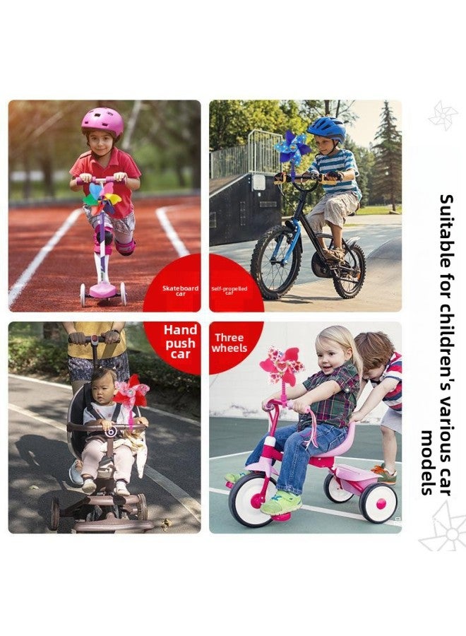 Colorful Rotating Windmill Toy Children's Stroller Scooter Decoration Outdoor Pendant Baby Car Hanging Bicycle Baby-Color:Unicorn Windmill [leg Pole + Short Pole] - Image 3