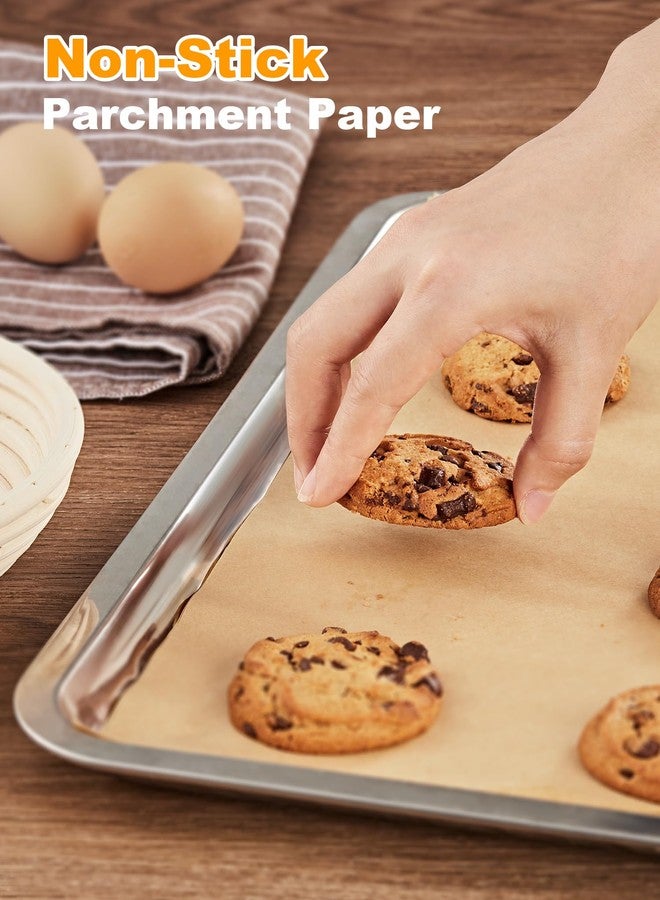 SMARTAKE 50 Pcs Parchment Paper Baking Sheets, 9x13 Inches Non-Stick Precut Baking Parchment, for Baking Grilling Air Fryer Steaming Bread Cup Cake Cookie and More (Unbleached) - Image 3