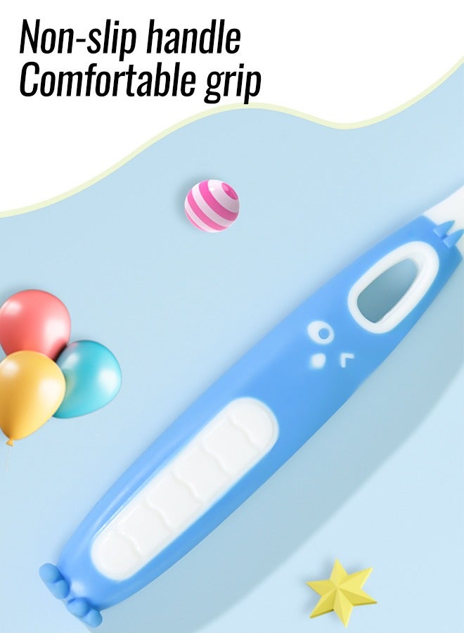 8 فرش أسنان أطفال كرتونية 3-12 سنة - شعيرات ناعمة لحماية اللثة، مقابض مريحة ومانعة للانزلاق، رؤوس متينة - Image 3