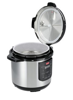 ALBERTO Electric Pressure Cooker 6 LT 1000W Granite inner POT silver/black  - Image 2