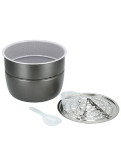 ALBERTO Electric Pressure Cooker 6 LT 1000W Granite inner POT silver/black  - Image 3