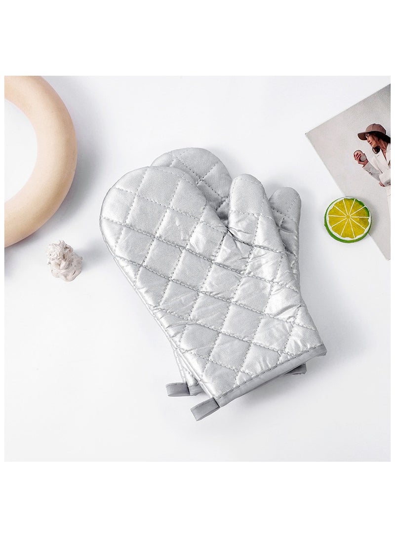 Anti Steam Oven Gloves Silver 17 x 27cm - Image 1