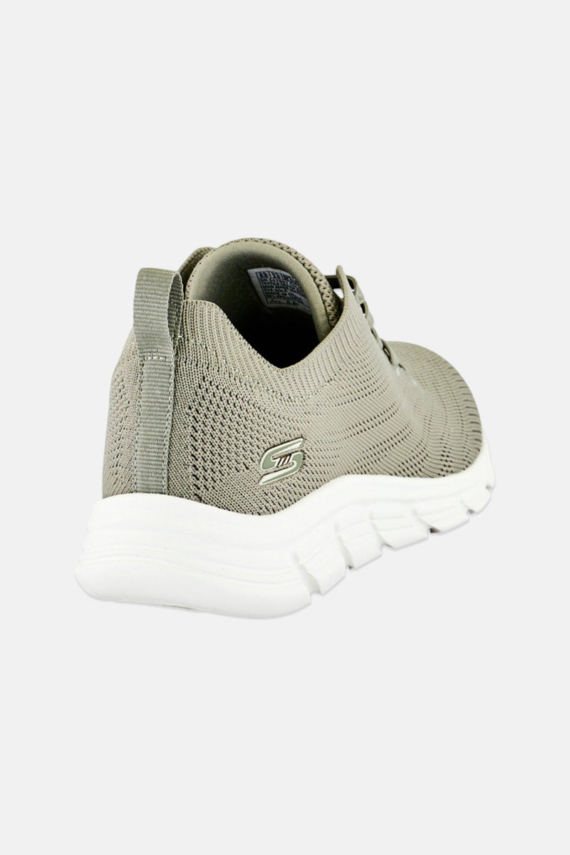 SKECHERS Women Graceful Stride Lace Up Training Shoes, Light Olive - Image 3
