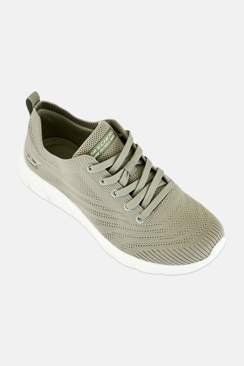 SKECHERS Women Graceful Stride Lace Up Training Shoes, Light Olive - Image 1