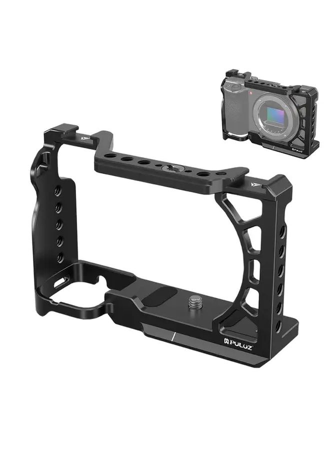 Aluminum Camera Cage Stabilizer Rig for Sony A6500 A6400 A6300 Expansion Mount Black - Image 1