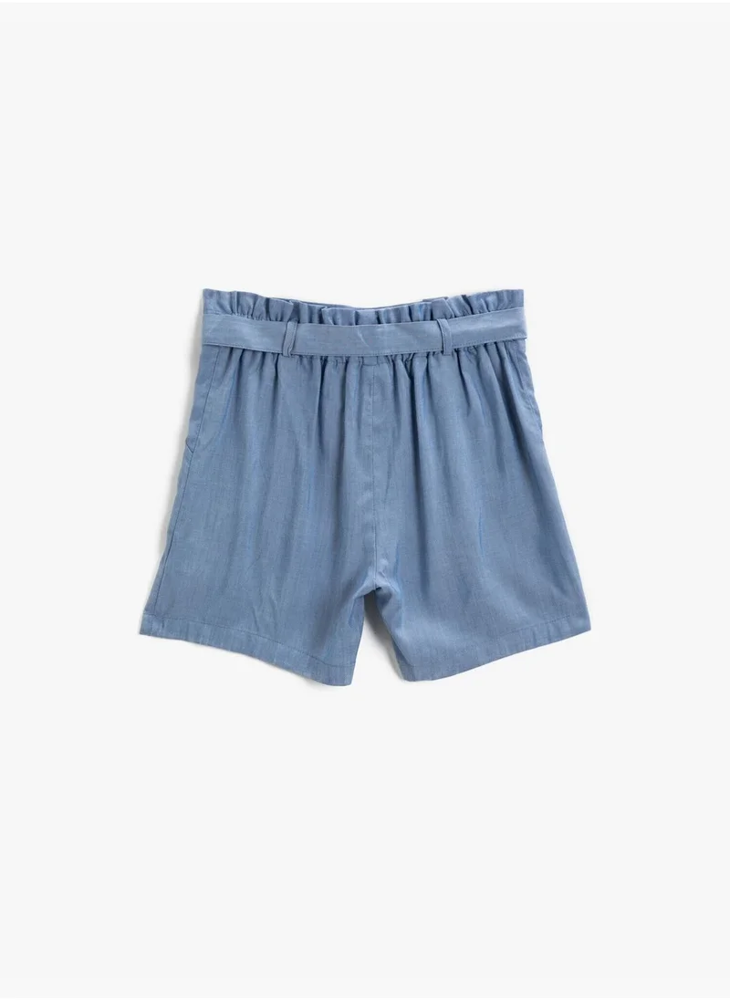 كوتون Belted Shorts