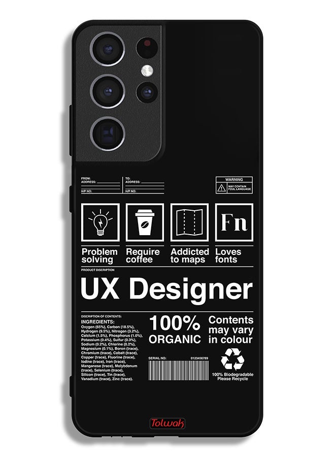 Samsung Galaxy S21 Ultra 5G Protective Case Cover Ux Designer Sticker