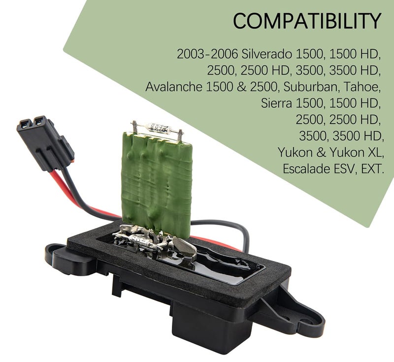 IVONNEY 89019088 Blower Motor Resistor Kit with Harness for Chevy Silverado GMC Suburban Sierra Yukon 2003-2006 - Image 4