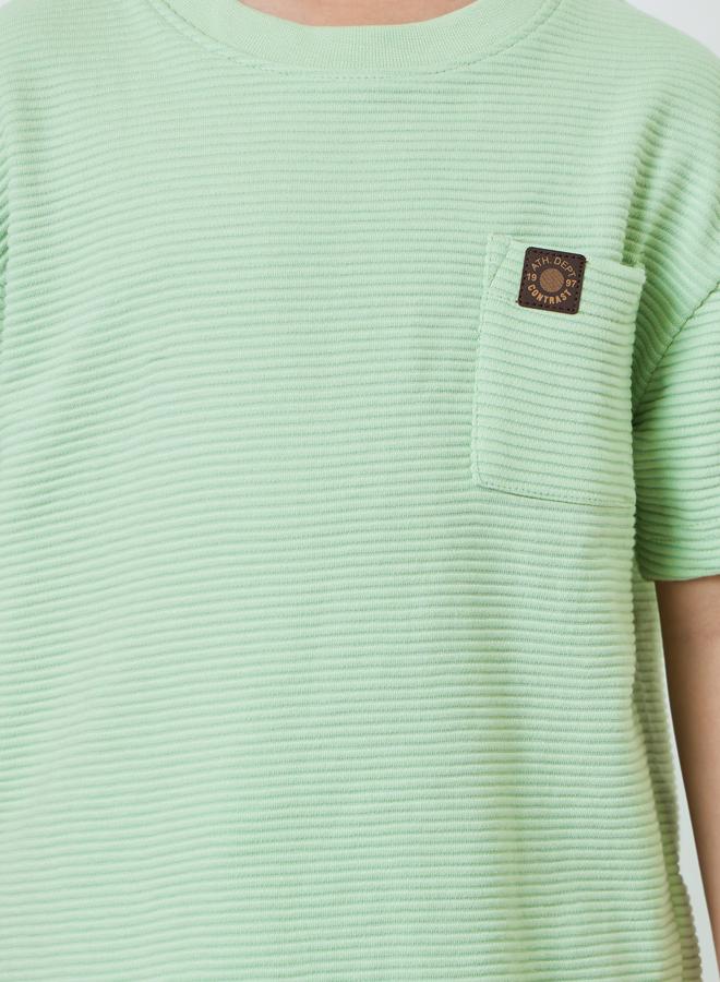 Styli Boys Textured Oversized T-Shirt and Shorts Set - Image 3