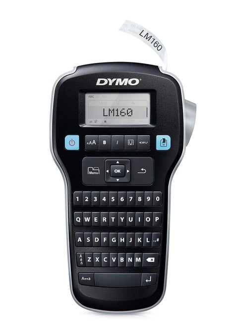 DYMO Label Maker LabelManager 160 Portable Label Maker, Easy-to-Use, One-Touch Smart Keys, QWERTY Keyboard, Large Display, for Home Office Organization, Black