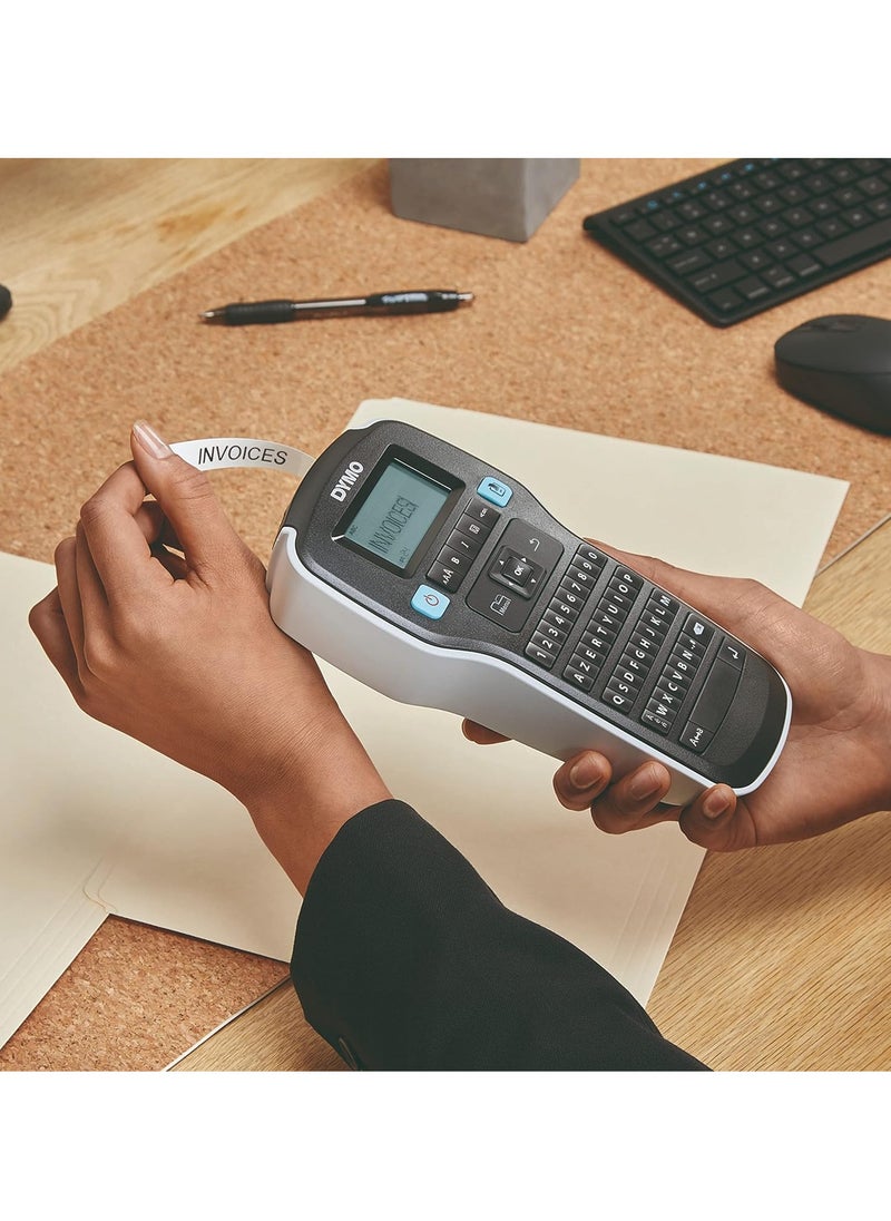 Dymo - DYMO Label Maker LabelManager 160 Portable Label Maker, Easy-to-Use, One-Touch Smart Keys, QWERTY Keyboard, Large Display, for Home Office Organization, Black - Image 1