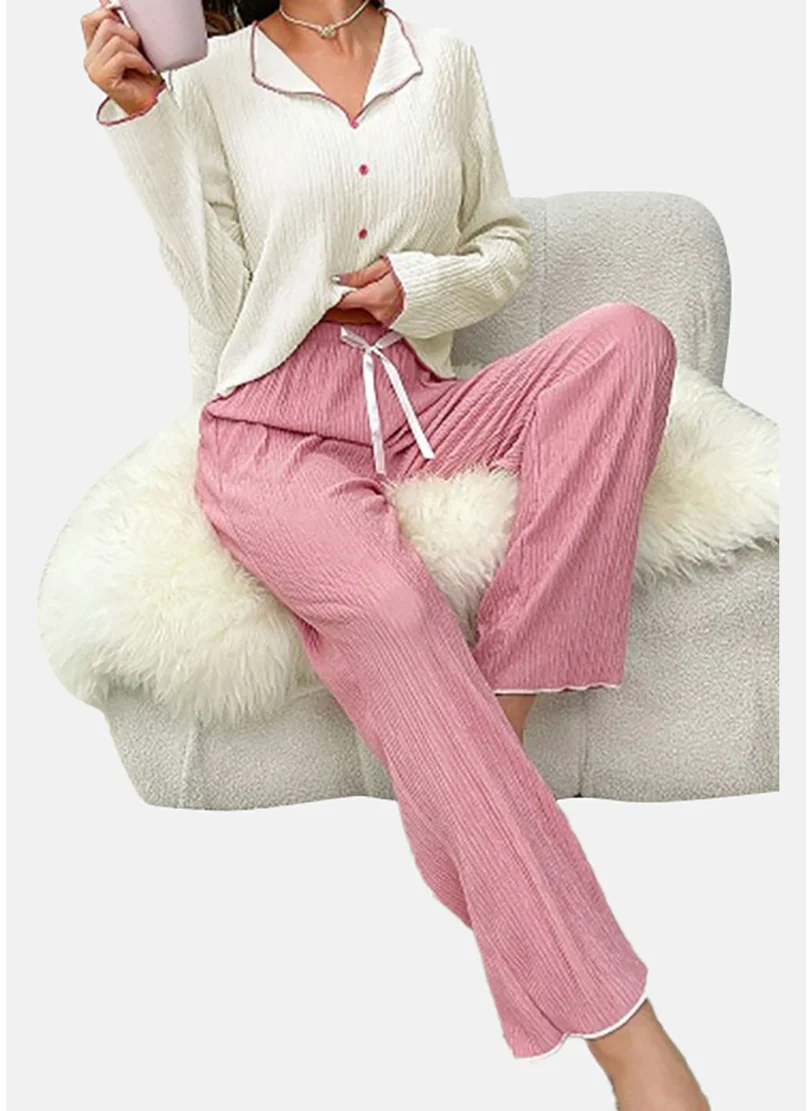 يونيكي White Solid Pyjamas & Shirt