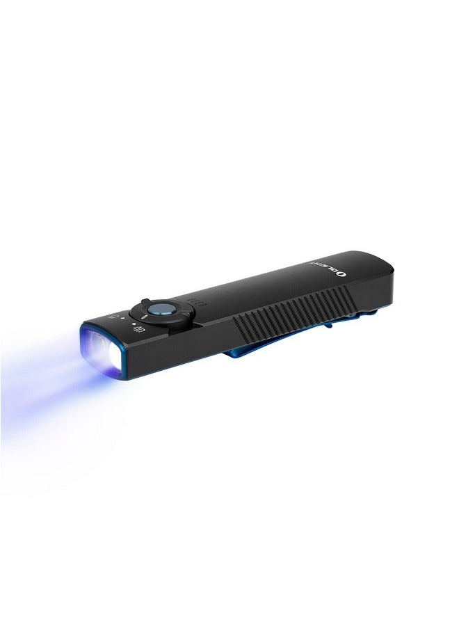 OLIGHT OLIGHT Arkfeld UV Rechargeable EDC Flashlight, 1000 Lumens White LED and 365nm Blacklight Combo for Outdoors, Emergency, Working, Pet Urine Detection (Black CW)  - Image 1