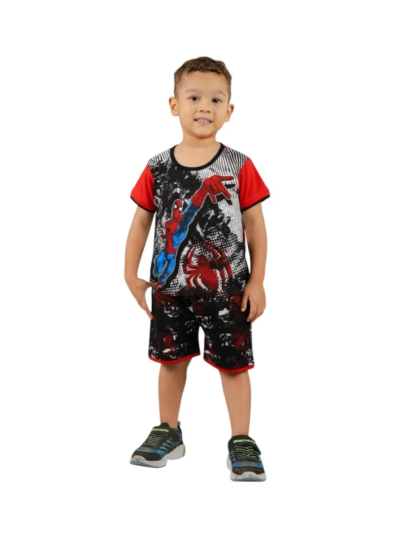 Bidani Spiderman Black Fit Sleepwear for Kids