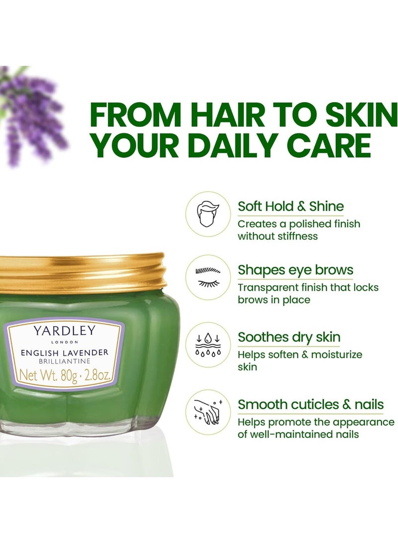 ياردلي كريم الشعر بريليانتين باللافندر الإنجليزي 80 جم - Image 2