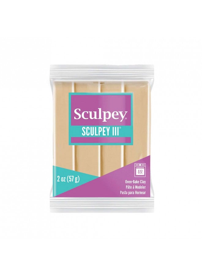 Polyform Sculpey III Polymer Oven-Bake Clay, Tan, Non Toxic, 2 oz. bar, Great for modeling, sculpting, holiday, DIY, mixed media and school projects.Great for kids & beginners!  - Image 1