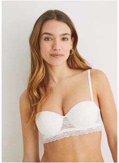 Lace strapless push-up bra