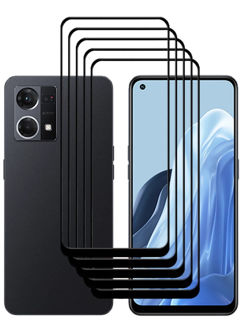 ACLIX 5 Pieces Antistatic ESD Dustproof Premium Quality High Definition Tempered Glass Screen Protector Designed For Oppo Reno7 - Image 1