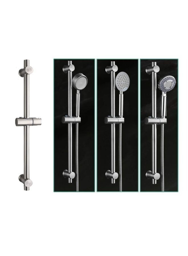 304 Stainless Steel Shower Rail with Height and Angle Adjustable Fixing Brackets - Image 4