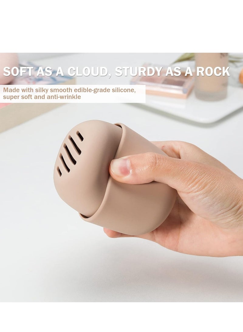 general Makeup Sponge Holder, Silicone Beauty Sponge Case with Double-Sided Vent Design for Quick Drying, Compact Travel Essentials Make Up Puff Blender Container - Image 5