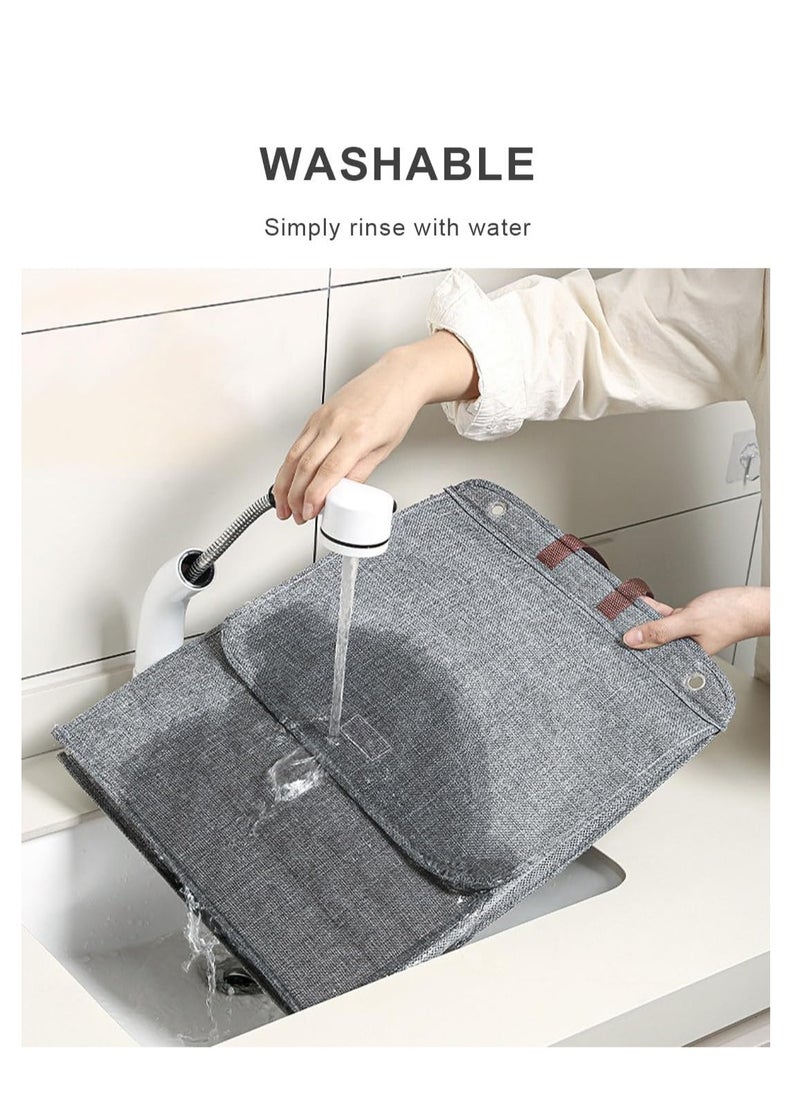 ARCOON - ARCOON Collapsible Laundry Basket with Lid, Hanging Laundry Basket, Large Laundry Basket with Handle, Dirty Clothes Basket, Wall-Mounted Bathroom Laundry Basket - Image 1