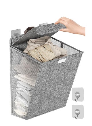 ARCOON Collapsible Laundry Basket with Lid, Hanging Laundry Basket, Large Laundry Basket with Handle, Dirty Clothes Basket, Wall-Mounted Bathroom Laundry Basket - pzsku/ZD338D83D785749CE6FB4Z/45/1746232062/85d62bd2-4657-4b86-b4c6-c91aa765e9c2