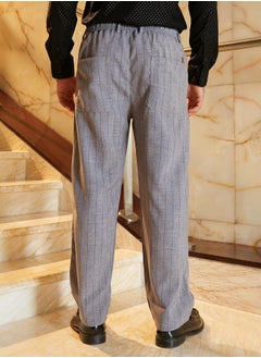 Campus Sutra Men's Coin Grey Pinstriped Chino Trousers  - Image 5