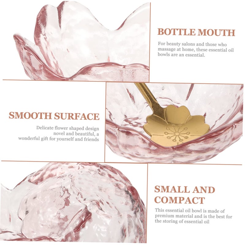 2 Sets Glass Mixing Bowls With Spoons For Facial Spa Mask Blending Aromatherapy Salon - Image 4