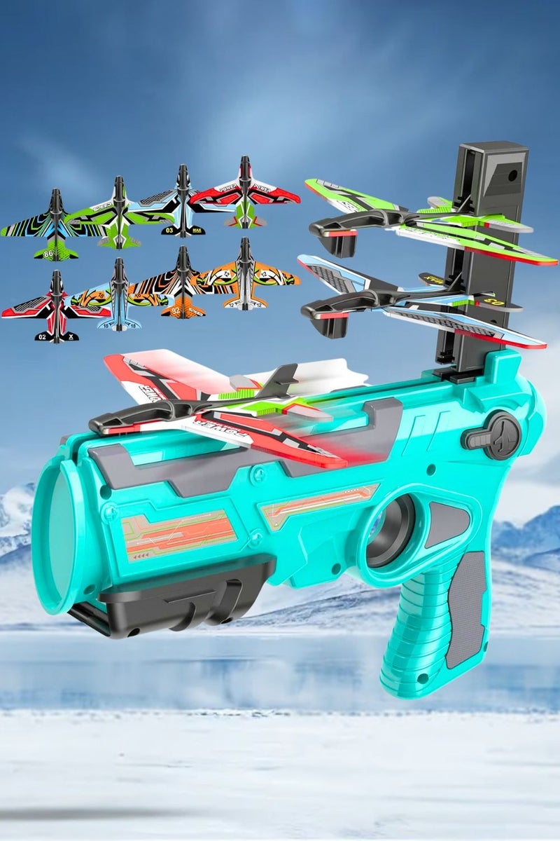 ZedPlay 8-in-1 Catapult Airplane Toy Set with Launcher – Foam Glider Planes Outdoor Ejection Game for Kids Boys Girls Ages 3+, One-Click Launch, Durable, Safe Flying Toys, Perfect Birthday Gift - Image 1