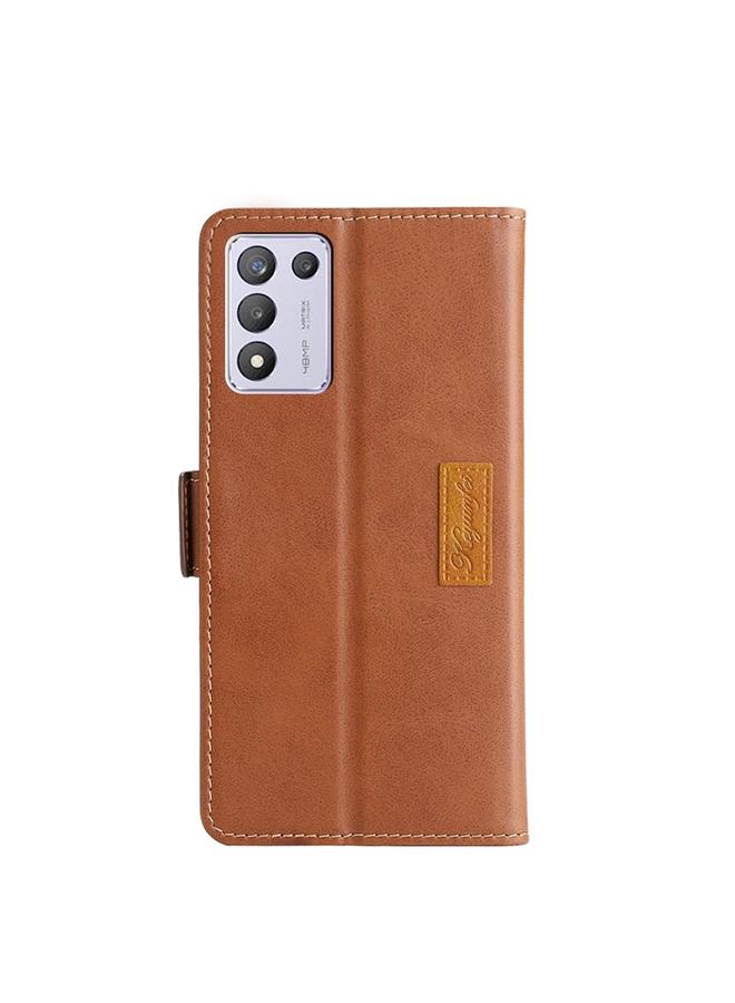 S-TOP Case For OPPO K9s / Realme Q3s Contrast Color Side Buckle Leather Phone Case - Image 3