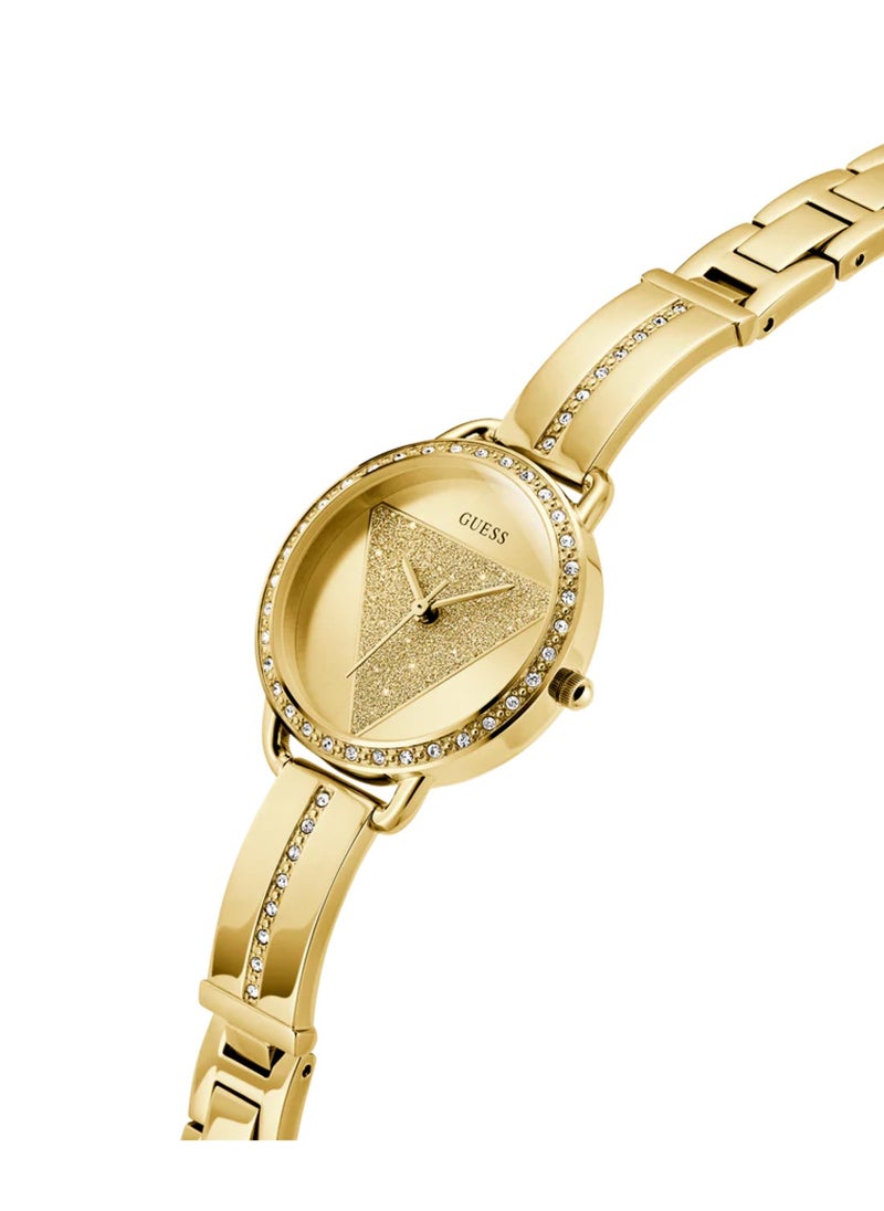 GUESS Tri Bellini Women's Analog Quartz Gold Stainless Steel Watch GW0914L2 - 30mm  - Image 2