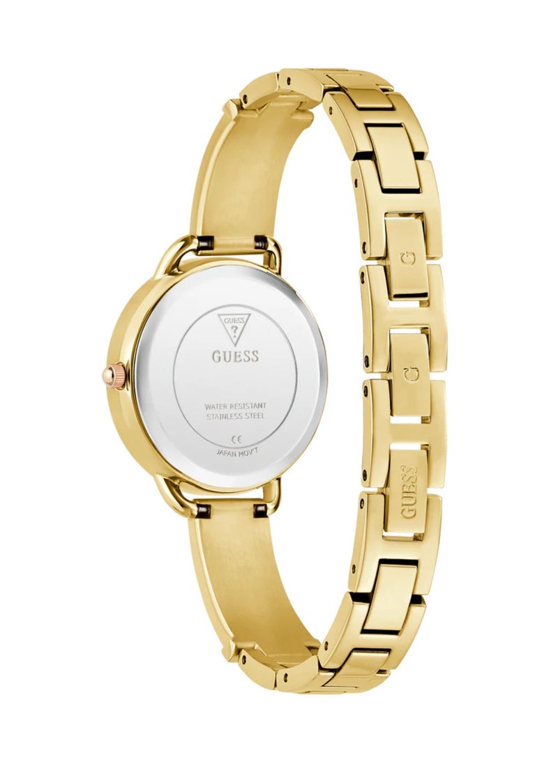 GUESS Tri Bellini Women's Analog Quartz Gold Stainless Steel Watch GW0914L2 - 30mm  - Image 3