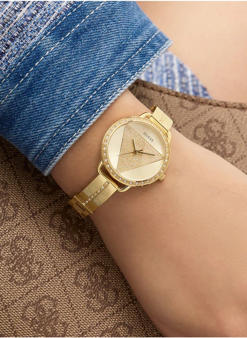 GUESS Tri Bellini Women's Analog Quartz Gold Stainless Steel Watch GW0914L2 - 30mm  - Image 5
