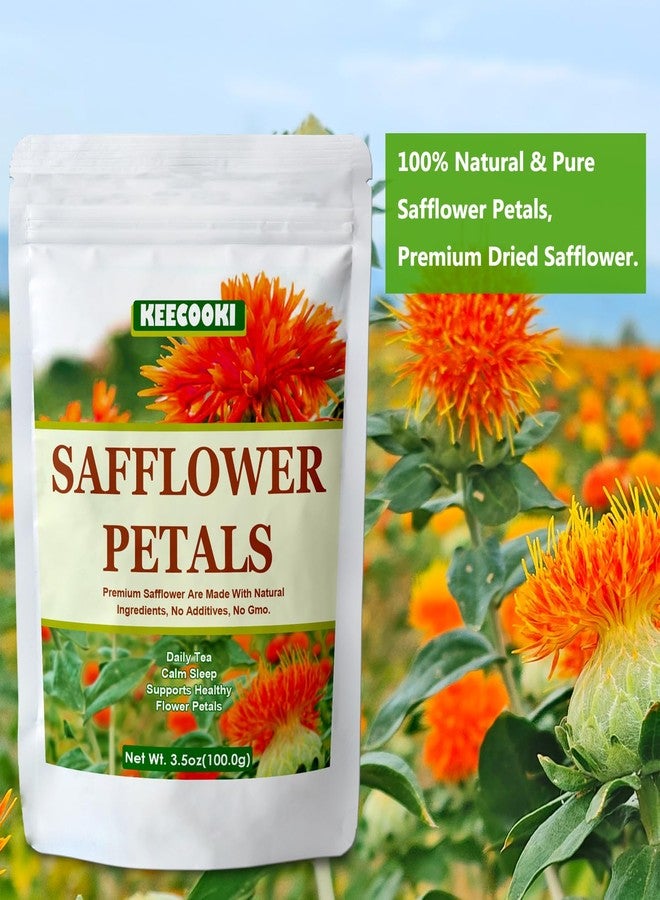 Premium Dried Safflower Petals, 3.5oz(100g), 100% Natural Safflower Flowers, Pure, No Additives, Pack of 1 - Image 2