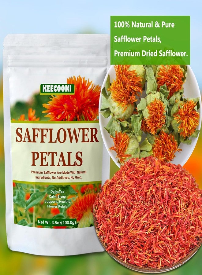 Premium Dried Safflower Petals, 3.5oz(100g), 100% Natural Safflower Flowers, Pure, No Additives, Pack of 1 - Image 3