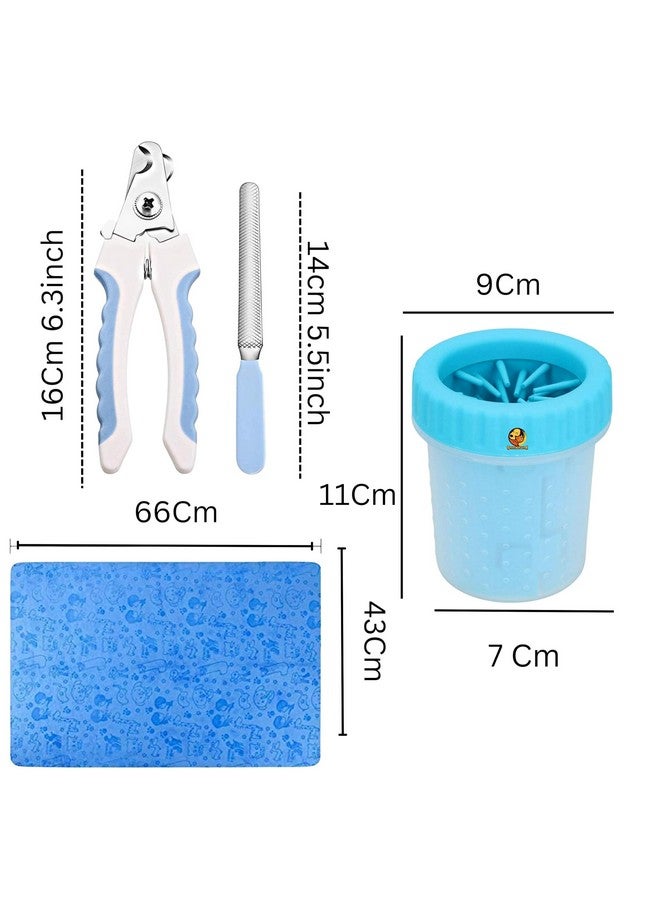 Pet Paw Care 5-In-1 Kit For Cats & Kittens (Perfect Paw Gift Box) | Paw Cleaning Foam, Fresh Apple Wet Wipes, Towel, Nail Clipper & Paw Cleaner Cup (Color May Vary) - Image 2