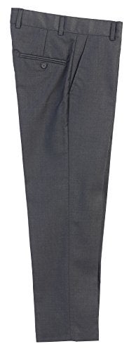 Gioberti Boys Flat Front Dress Pants, Charcoal, 16 - Image 4