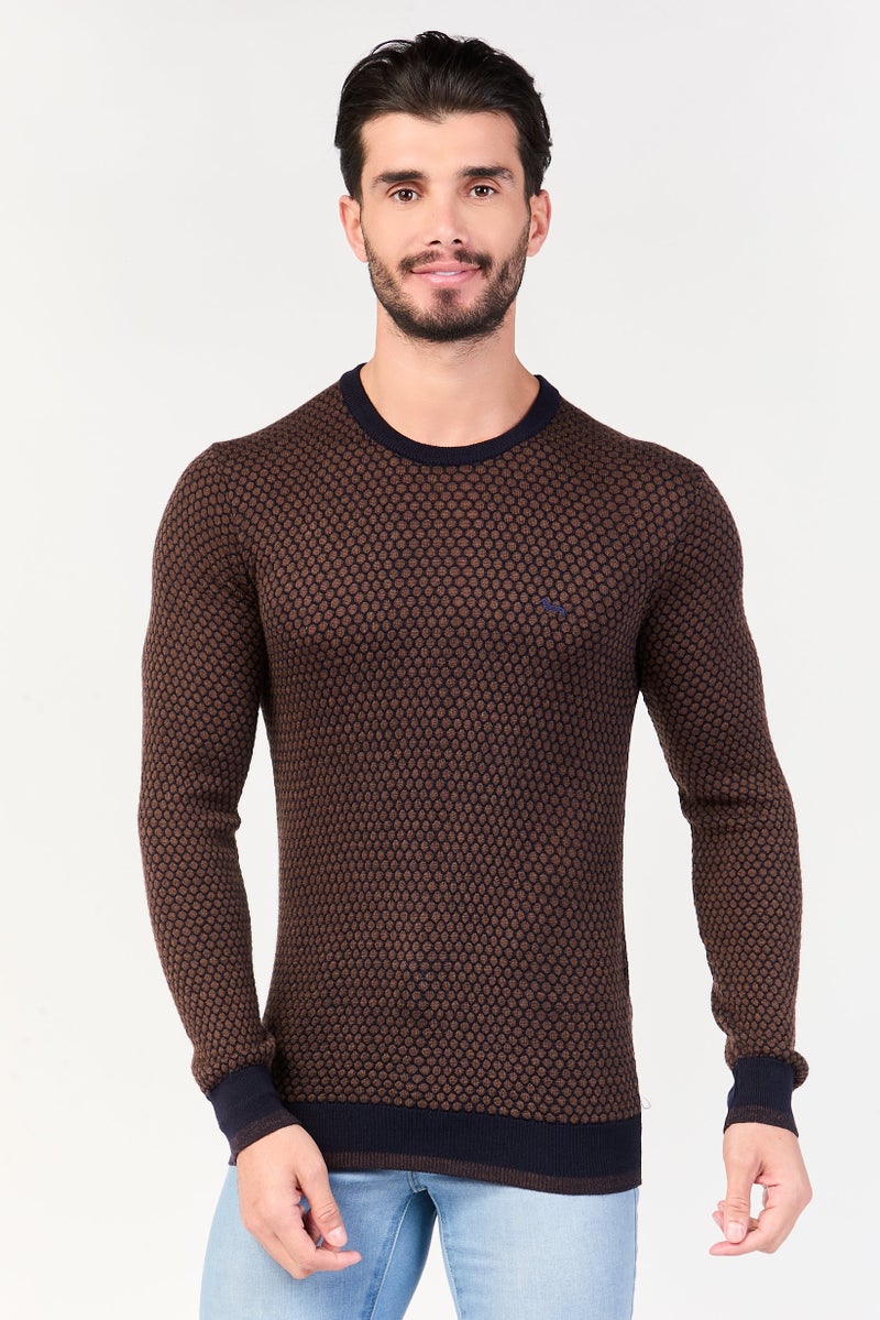 Harmont & Blaine Men Embroidered Logo Sweater, Multicolor - Image 1