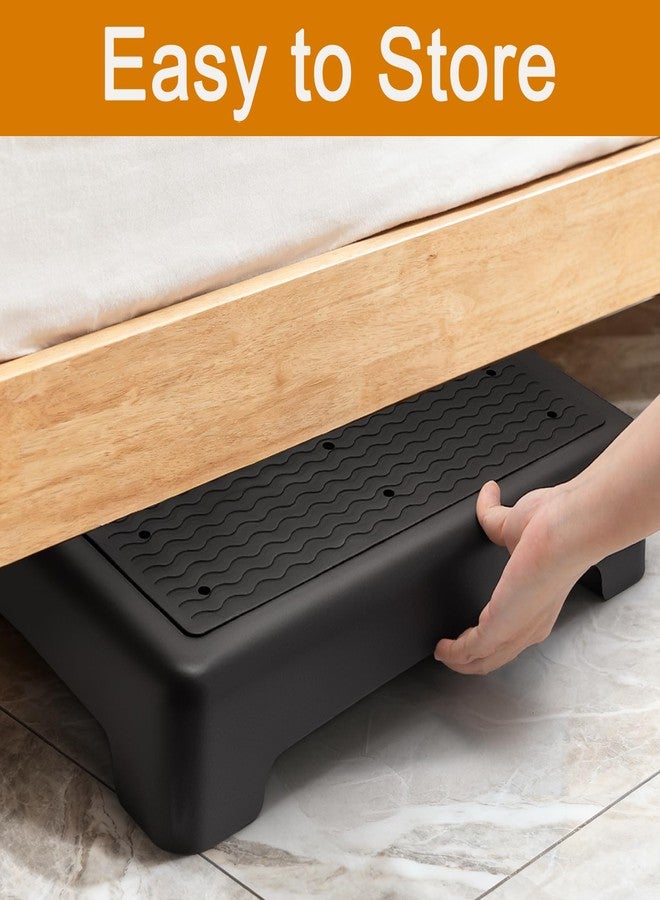 Lawei Mobility One Step Stool for Elderly/Adult, 3.5 Inch Plastic Platform Step Stool with Non-Slip Ribbed, Portable Wide Half Step Stools for Car, Bed, Stairs, Bathroom, Indoor Outdoor, Holds 400Lbs - Image 5