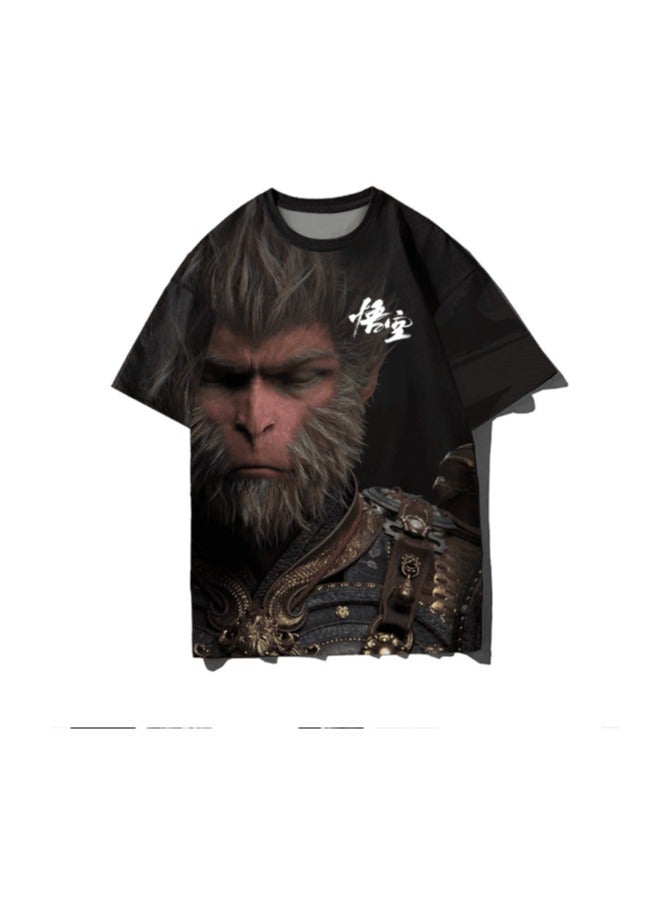 Black Myth Wukong Game Quick Drying Short Sleeved T-shirt for Men And Women 
