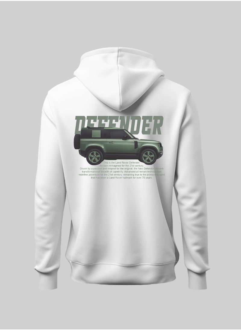 DXBSTAMPS - Land Rover Defender Hoodie – Custom Printed Sweatshirt – Unisex, Comfortable & Stylish – Perfect for Car Enthusiasts & Off-Road Lovers - Image 1