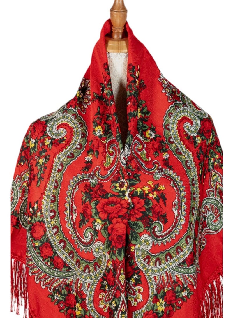 D'Daniela Motya Women's Eastern European Cotton Tassel Shawl - Image 3
