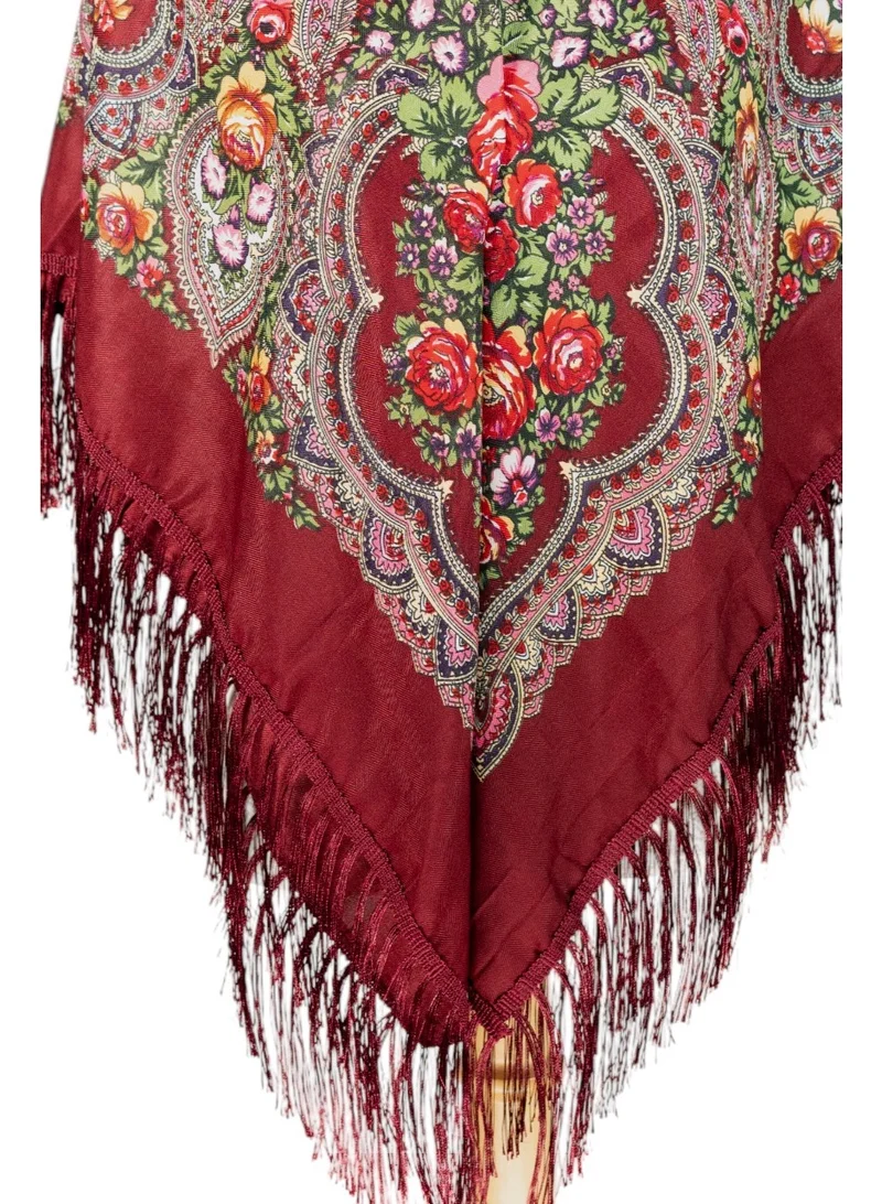 D'daniela  Motya Women's Eastern European Cotton Tassel Shawl for Women | Best Price UAE