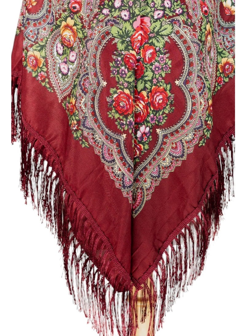 D'Daniela Motya Women's Eastern European Cotton Tassel Shawl - Image 4