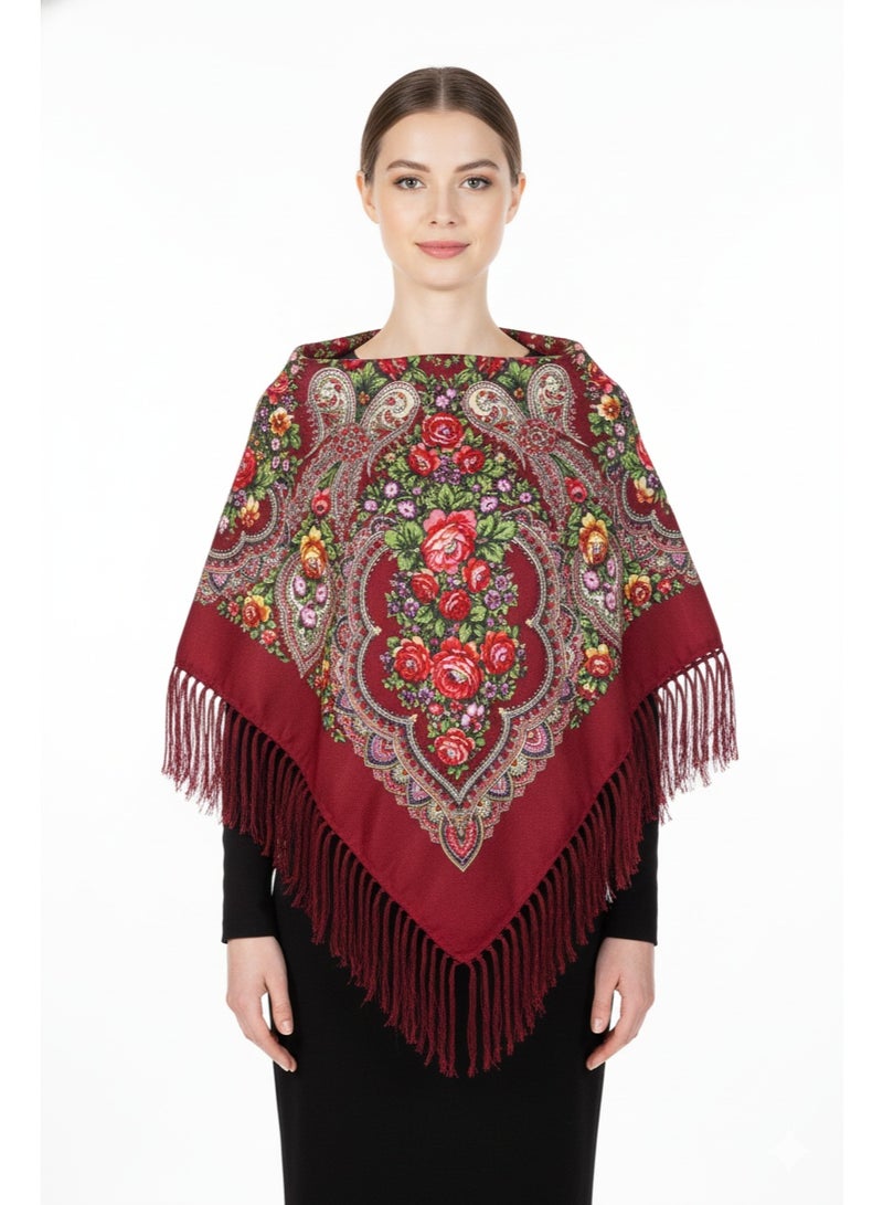 D'Daniela Motya Women's Eastern European Cotton Tassel Shawl - Image 2
