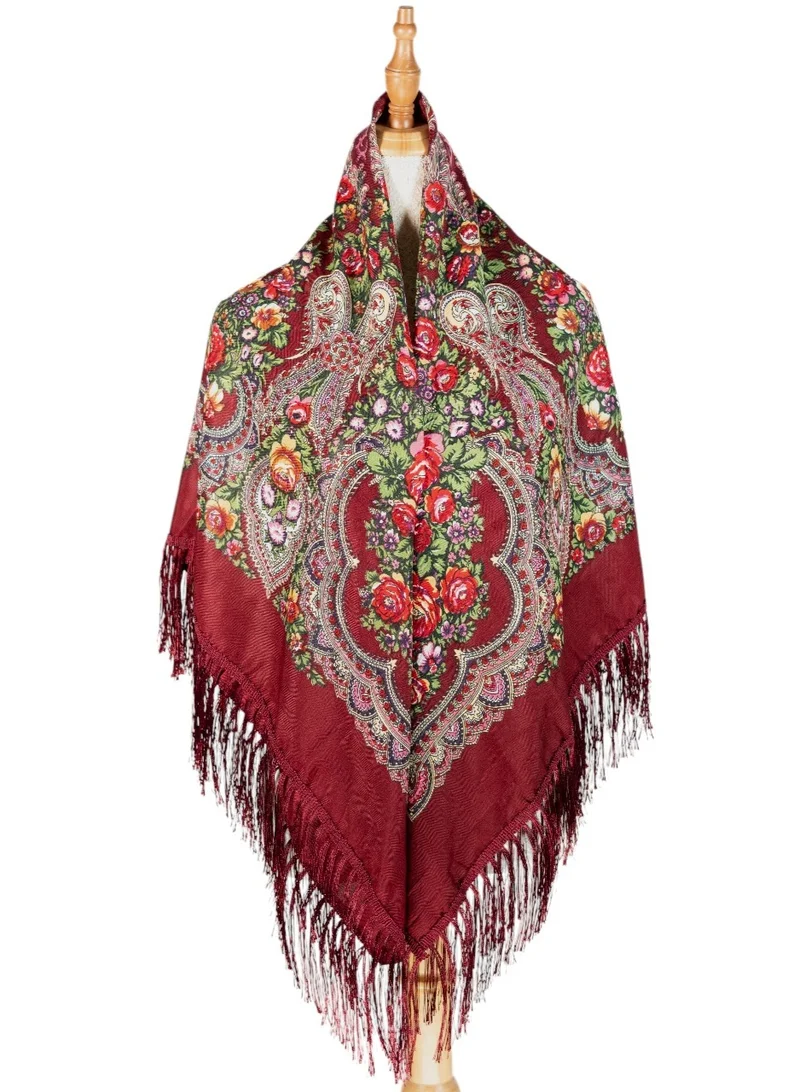 D'daniela  Motya Women's Eastern European Cotton Tassel Shawl for Women | Best Price UAE
