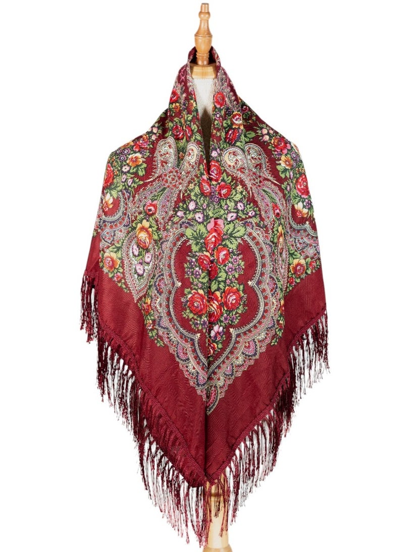 D'Daniela Motya Women's Eastern European Cotton Tassel Shawl - Image 3